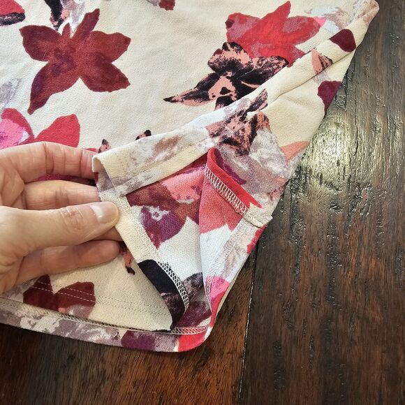 EXPRESS Size M Floral Lace Trim Cami Tank Top Blush Pink Red Y2K Lingerie Style - Picture 3 of 7